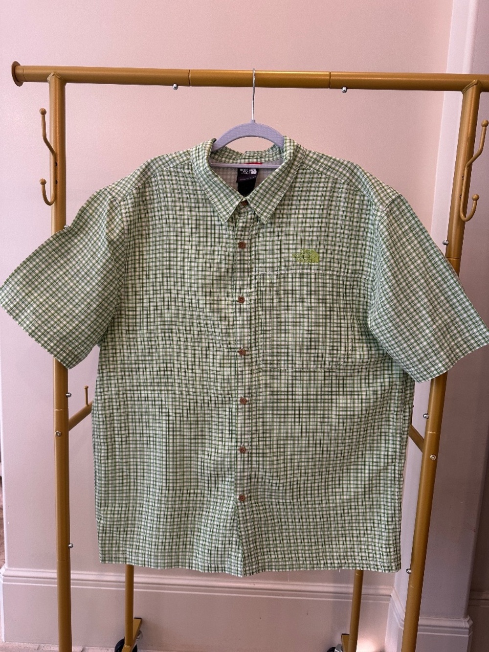 The North Face green plaid shirt - Men's XL